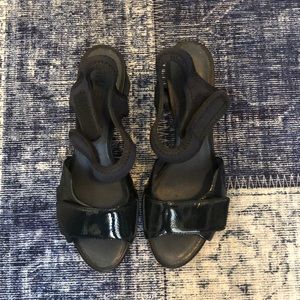 Camper high heel navy blue sandals